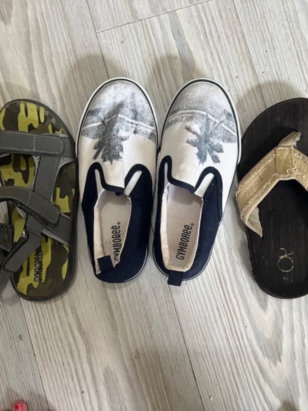LOT OF GYMBOREE + OP SIZE 13 BOYS BOAT SHOES & SANDALS BUNDLE OF 3 PAIR LOT6540